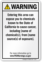 Environmental Exposure Prop 65 Sign