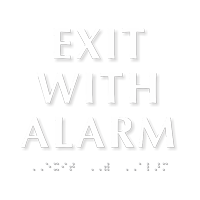 Exit with Alarm Sign