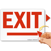 Exit Directional Arrowheads Sign