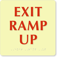 Exit Ramp Up Sign