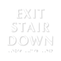 Exit Stair Down Sign