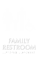 Family And Handicap Restroom TactileTouch Braille Sign
