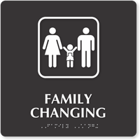 Family Changing TactileTouch™ Braille Sign