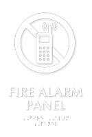 Fire Alarm Panel Symbol TactileTouch™ Sign with Braille