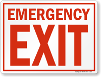 Emergency Exit Sign