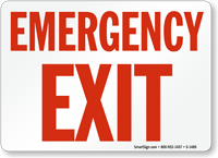 Emergency Exit Sign