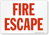 Fire Escape Sign