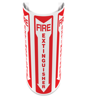 180 Degree Projecting Fire Extinguisher Sign with arrow