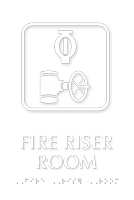 Fire Riser Room Sign With Braille Sku Sb 0413