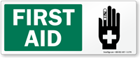 First Aid (with hand graphic)