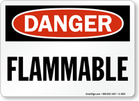 OSHA Danger Flammable Sign