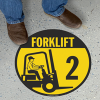 Forklift  2 (with Graphic)   Floor Sign