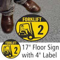 Forklift ID 2 Floor Sign & Label Kit