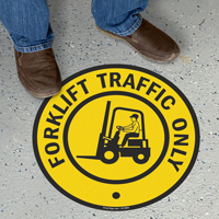 Forklift Traffic Only Floor Sign