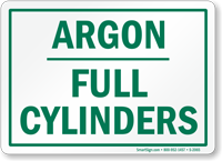 Argon Full Cylinders Sign