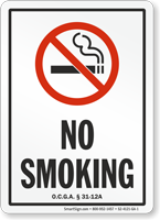 Georgia No Smoking Sign