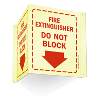 Fire Extinguisher Do Not Block Sign