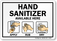 Hand Sanitizer Available Here Sign