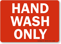 Hand Wash Only Sign