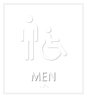 Men Bathroom, Men/Handicapped Sign