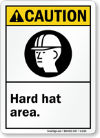 Caution Hard Hat Area Sign