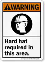 Hard Hat Required In This Area Sign