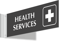 Health Service Corridor Projecting Sign