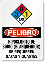 Hipoclorito de Sodio (Blanqueador) Sign