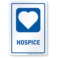 Hospice Hospital Sign With Heart Symbol