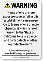 Hotel Exposure Prop 65 Sign