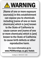 Hotel Exposure Prop 65 Sign