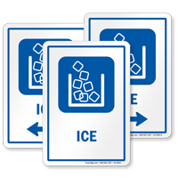 Ice Sign with Ice Cubes Symbol