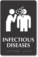 Infectious Disease TactileTouch Braille Hospital Sign