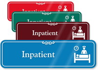 Inpatient Showcase Hospital Sign With Symbol