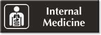 Internal Medicine Engraved Sign with Internal Organs Symbol