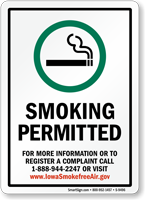 Smoking Permitted Sign