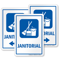 Janitorial Sign with Symbol