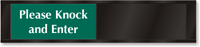 Please Knock and Enter/In Session Slider Sign