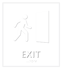 Exit Sign, 8.625 in. x 7.75 in.