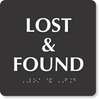 Lost And Found ADA TactileTouch™ Sign with Braille