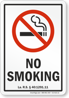 Louisiana No Smoking Sign