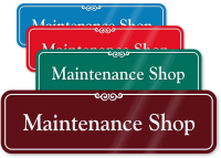 Maintenance Shop ShowCase Wall Sign