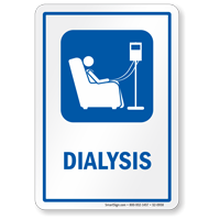 Dialysis Hospital Sign with Symbol