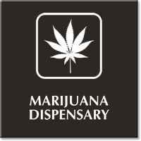 Marijuana Dispensary Engraved Hospital Sign