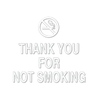 Thank You for Not Smoking Graphic Sign