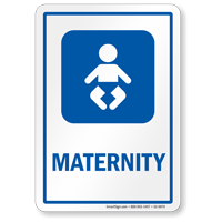 Maternity Hospital Sign with Baby Symbol