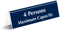 Maximum Capacity Select Number Of Persons Tent Sign