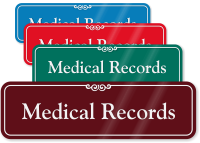 Medical Records ShowCase Wall Sign