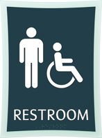 Restroom Men Handicapped Sign