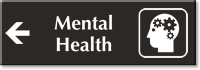 Mental Health Engraved Sign with Left Symbol